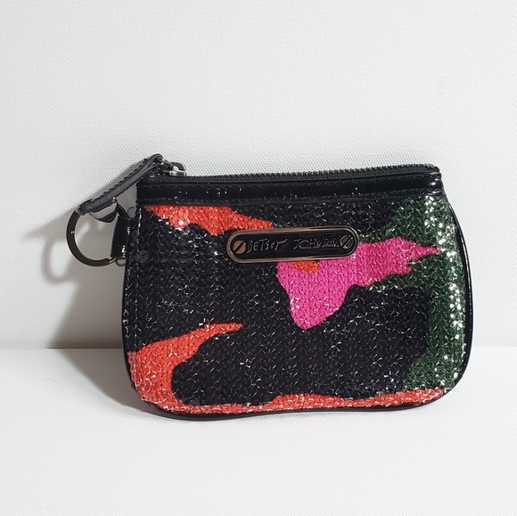Betsey Johnson Handbags - EUC, Betsey Johnson Mini flower coin wallet